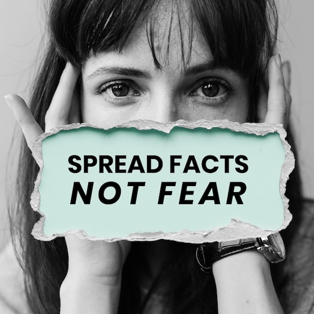 Spread facts not fear coronavirus awareness message template