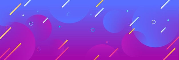 Spread Line gradient purple colorful Abstract design banner