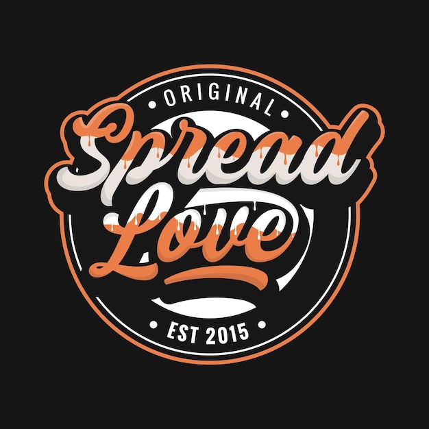 Распространять любовь дизайн логотипа