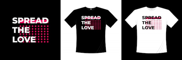 사랑 타이포그래피 티셔츠 디자인 확산