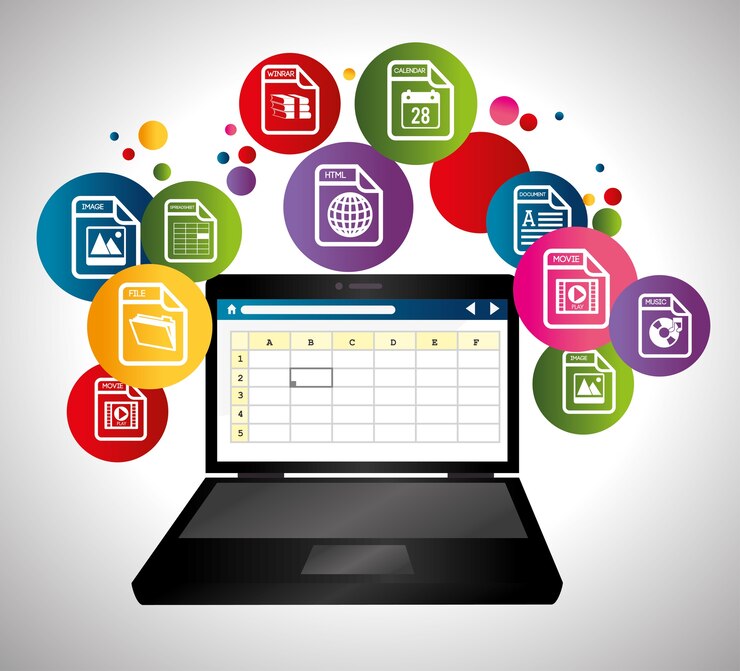 Vector spreadsheet design, vector illustration.