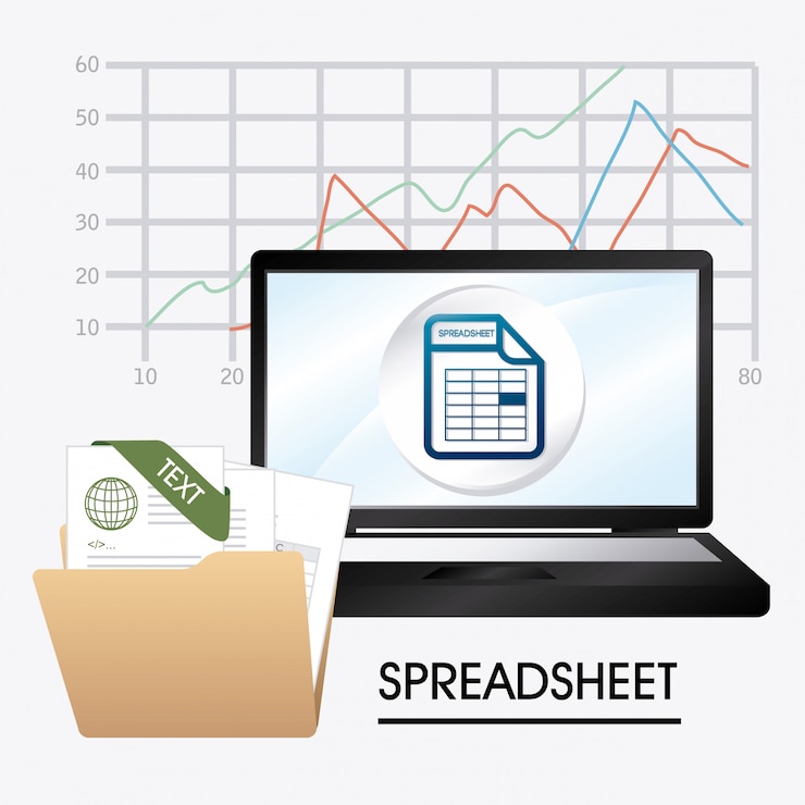 Vector spreadsheet design.