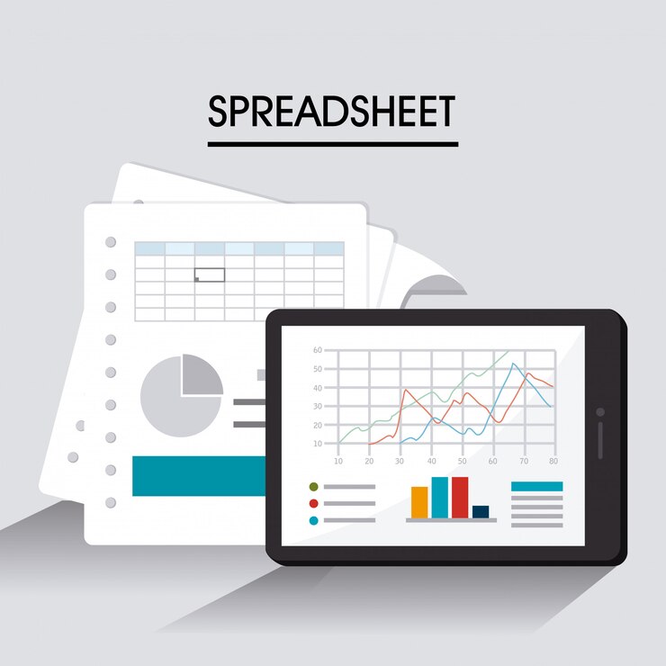Vector spreadsheet design.