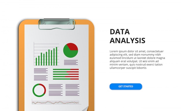 Spreadsheet voor financieel rapport met grafiek en grafiek. bedrijfsconcept. data-analyse voor marketing, auditing, onderzoek, case study.