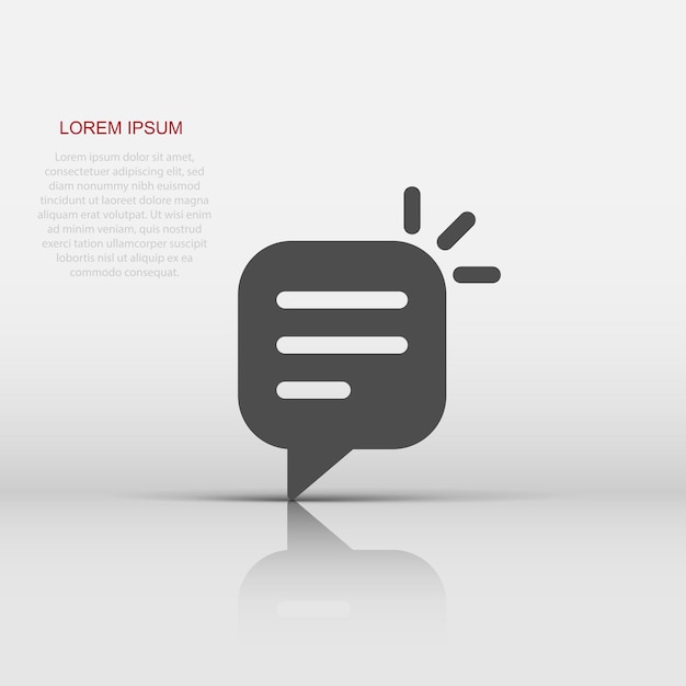 Spreken chat teken pictogram in platte stijl Tekstballonnen vector illustratie op witte geïsoleerde achtergrond Team discussie knop bedrijfsconcept
