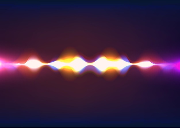 Spreken geluidsgolf abstracte puls vectorillustratie