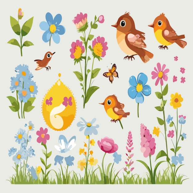 Spring achtergrond clipart vector
