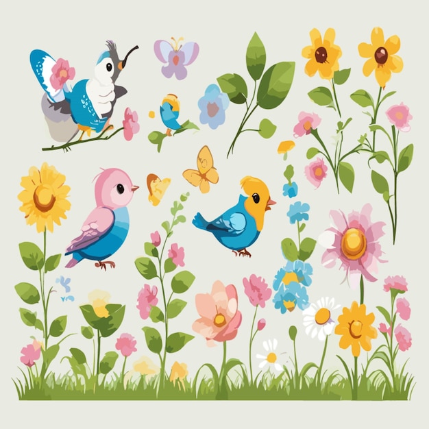 Spring background clipart vector