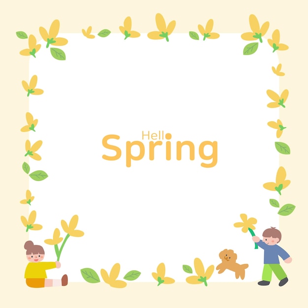 봄 배경 및 봄 일러스트레이션 이미지