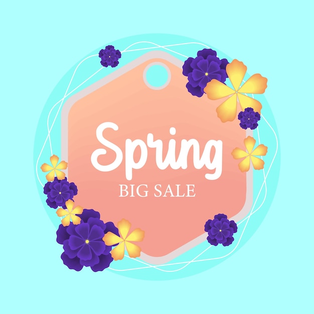 Vector spring big sale price tag style