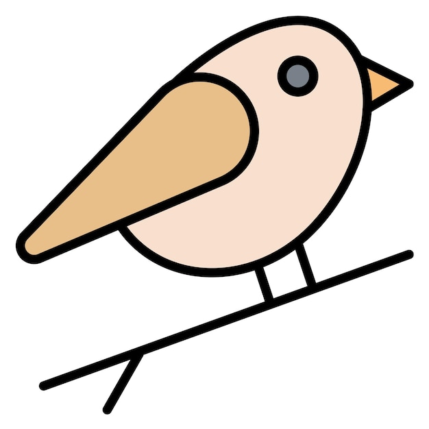 Spring Birds Vector Illustration Style