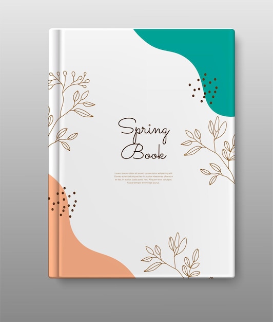 Copertina del libro di primavera design botanico minimalista