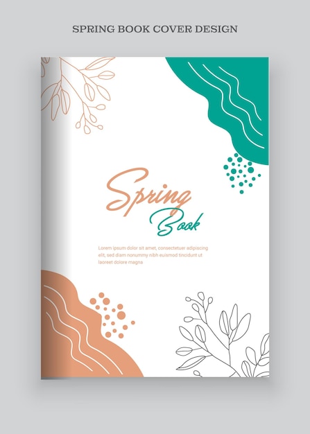 Spring book cover minimalis botanical design