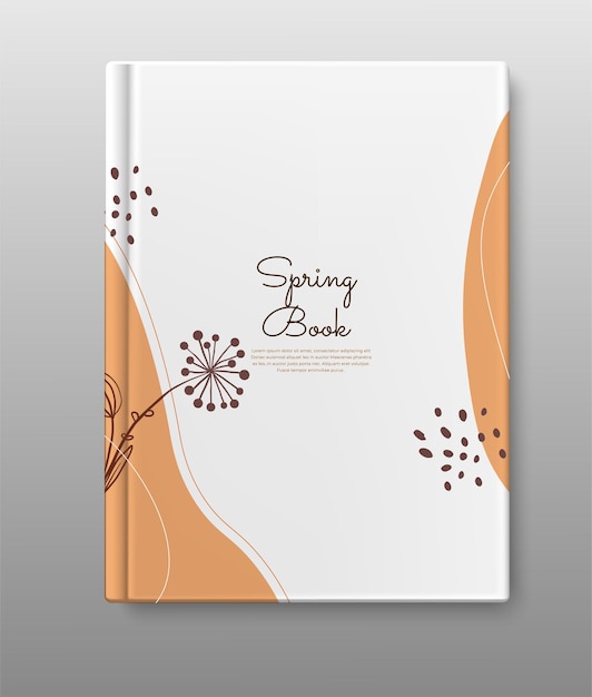 Copertina del libro primaverile minimalis elemento fiori design