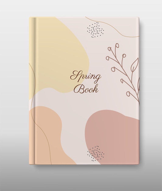 Vector spring book cover minimalist background