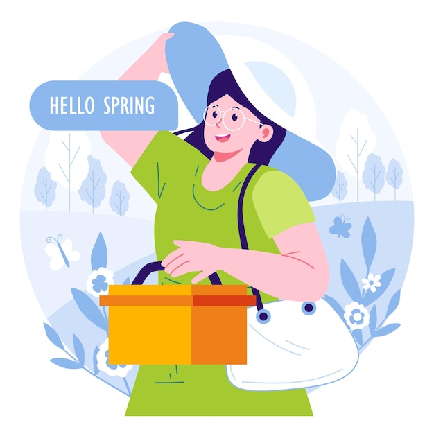 Spring Character Illustration