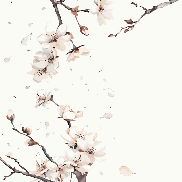 Vector spring_cherry_blossom_background_vector