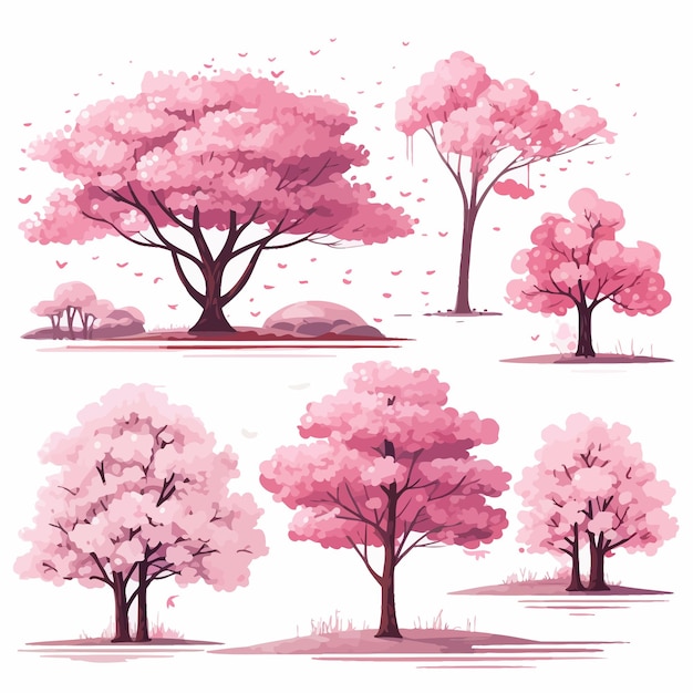 Spring_cherry_blossom_viewing_illustration_set