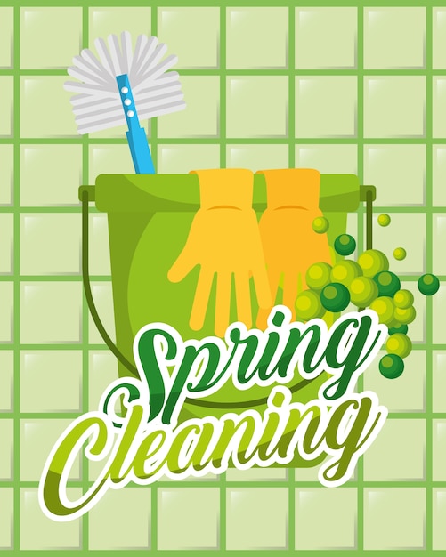 Vector spring cleaning concept