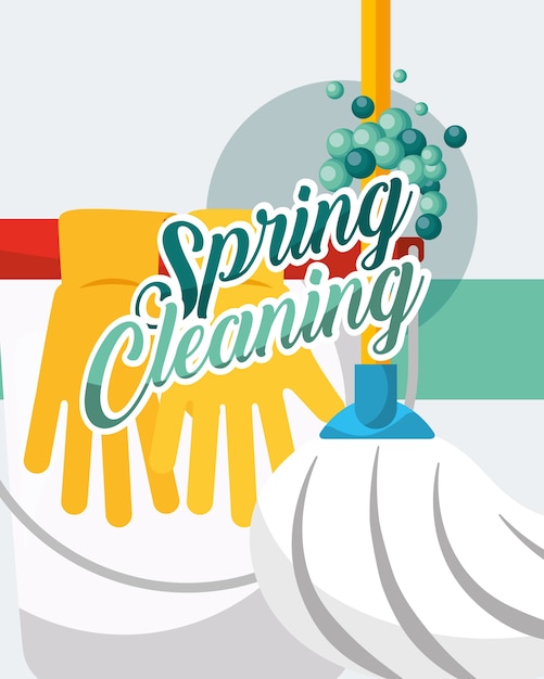 Spring cleaning concept