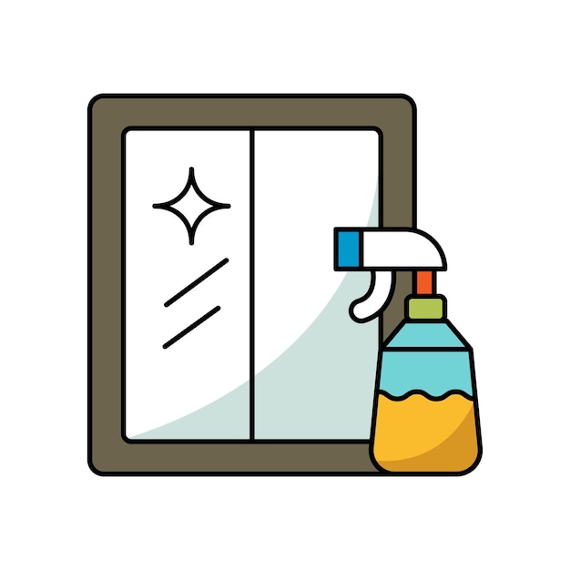 Spring cleaning icon design illustration Vector design