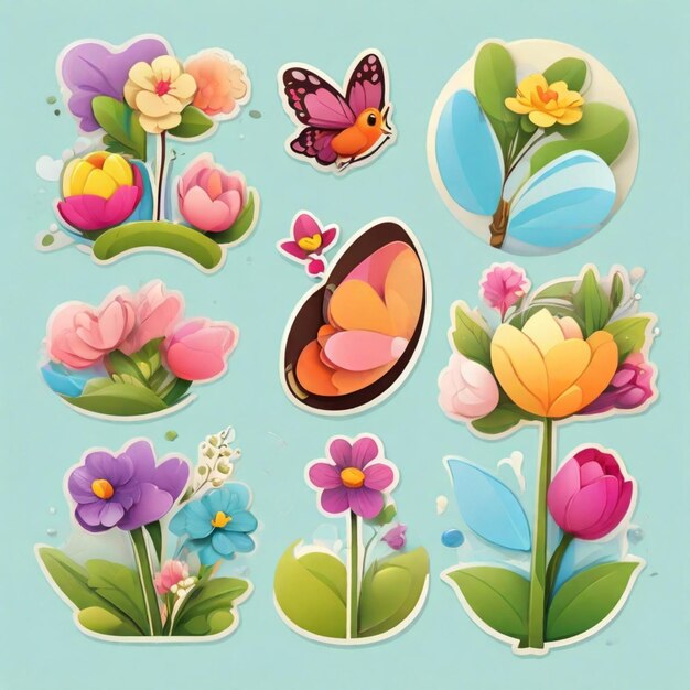 Vector spring clipart vector background