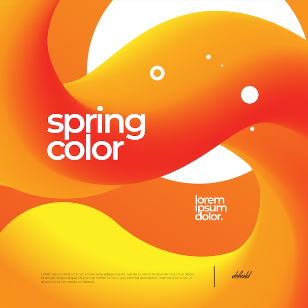 Vector spring color poster design