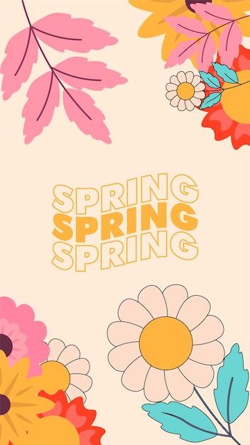 spring design background, spring sale, social media post or etc