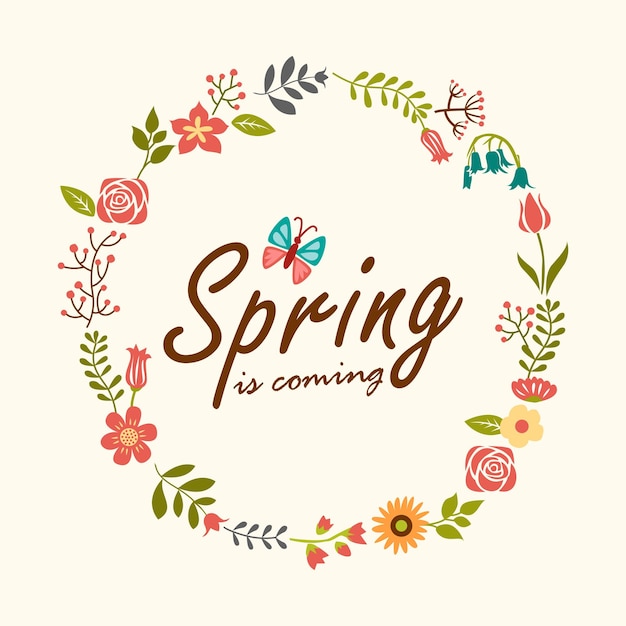 Spring design background vector illustration