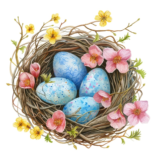 Spring_Easter_watercolor_compositionEaster_egg