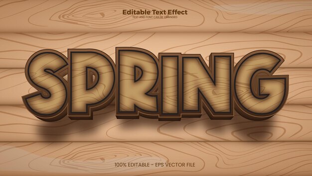 Vector spring editable text effect in modern trend style