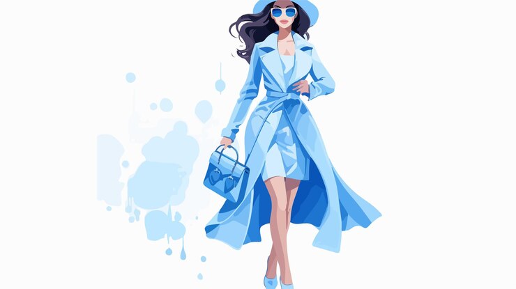Vector spring fashion female accessories stylish young woman