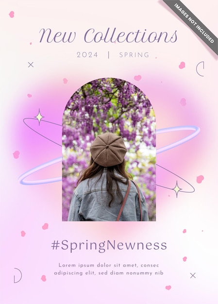 Spring fashion poster and flyer design