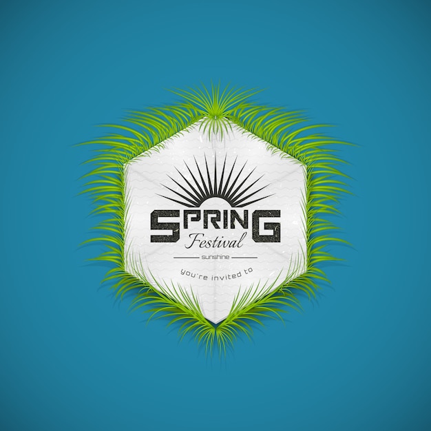 Spring festival realistische badge