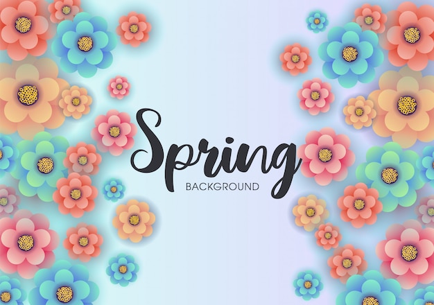 Vector spring floral background