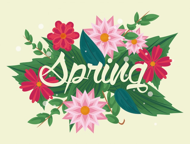 Spring floral banner