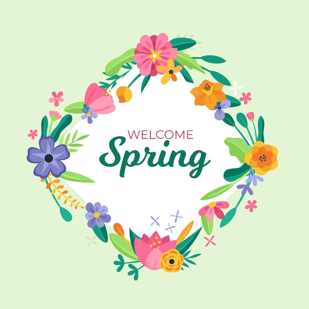 Spring floral frame