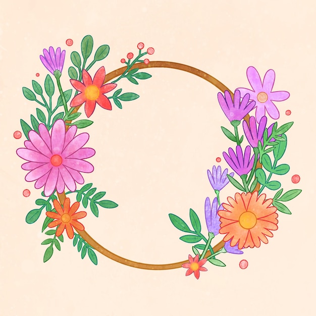 Spring floral frame