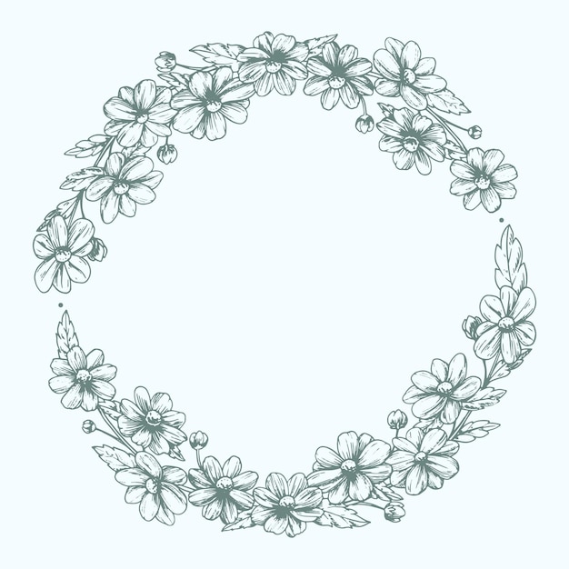 Spring floral frame