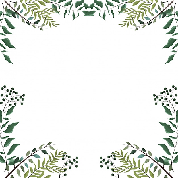 Spring floral frame