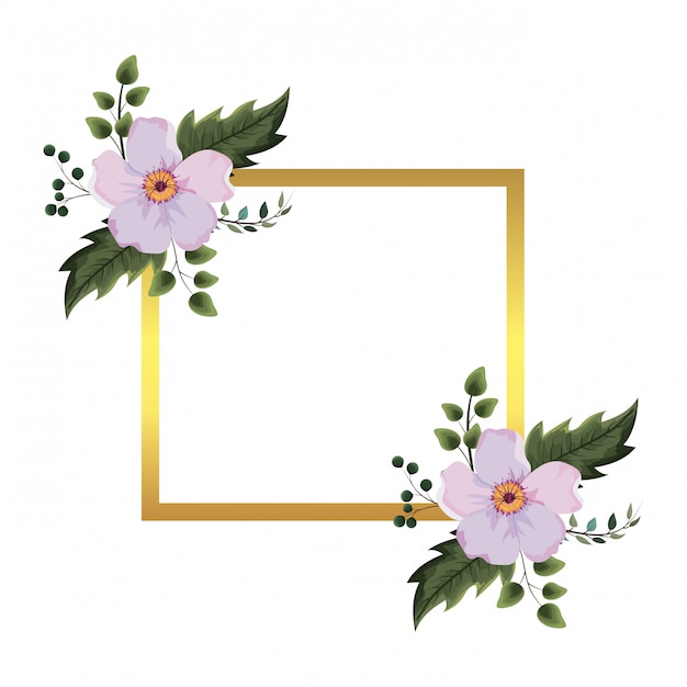 Spring floral frame