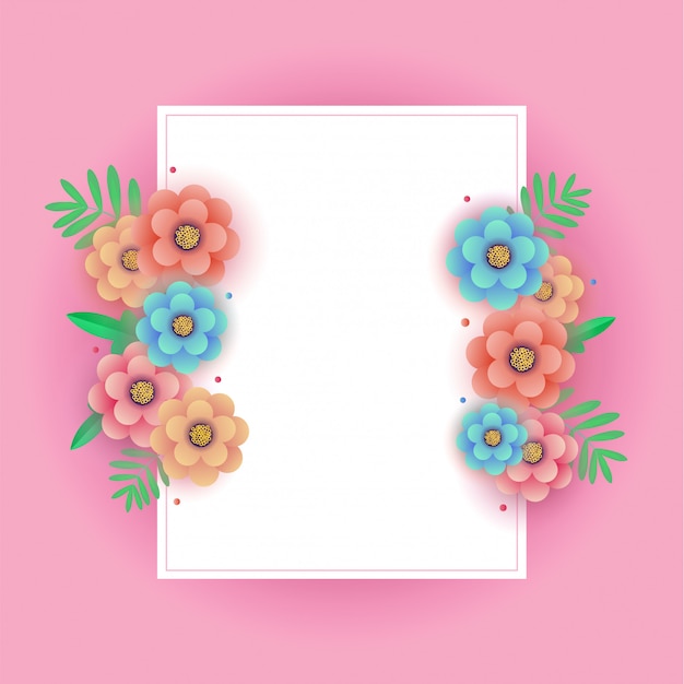 Весенний цветочный дизайн поздравительной открытки