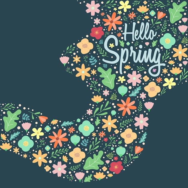 Vector spring floral pattern or background