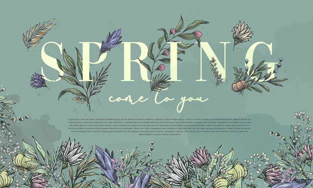 Spring Floral template