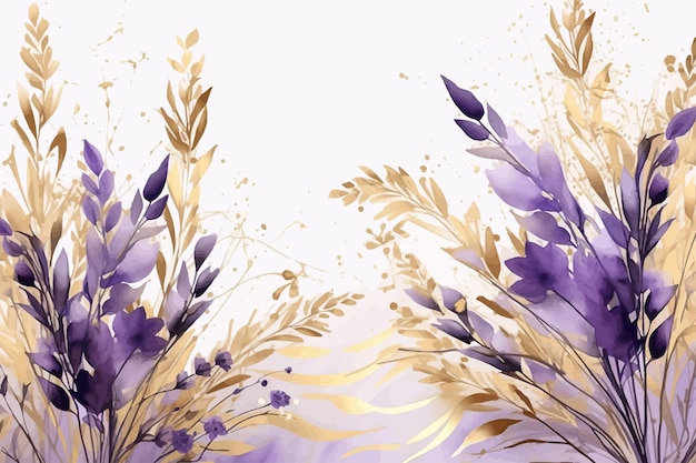 수채화 벡터 배경의 봄 꽃 커버 월 아트 초대장 패브릭 포스터 캔버스 인쇄를 위한 이국적인 자연 디자인(수채화 스타일)