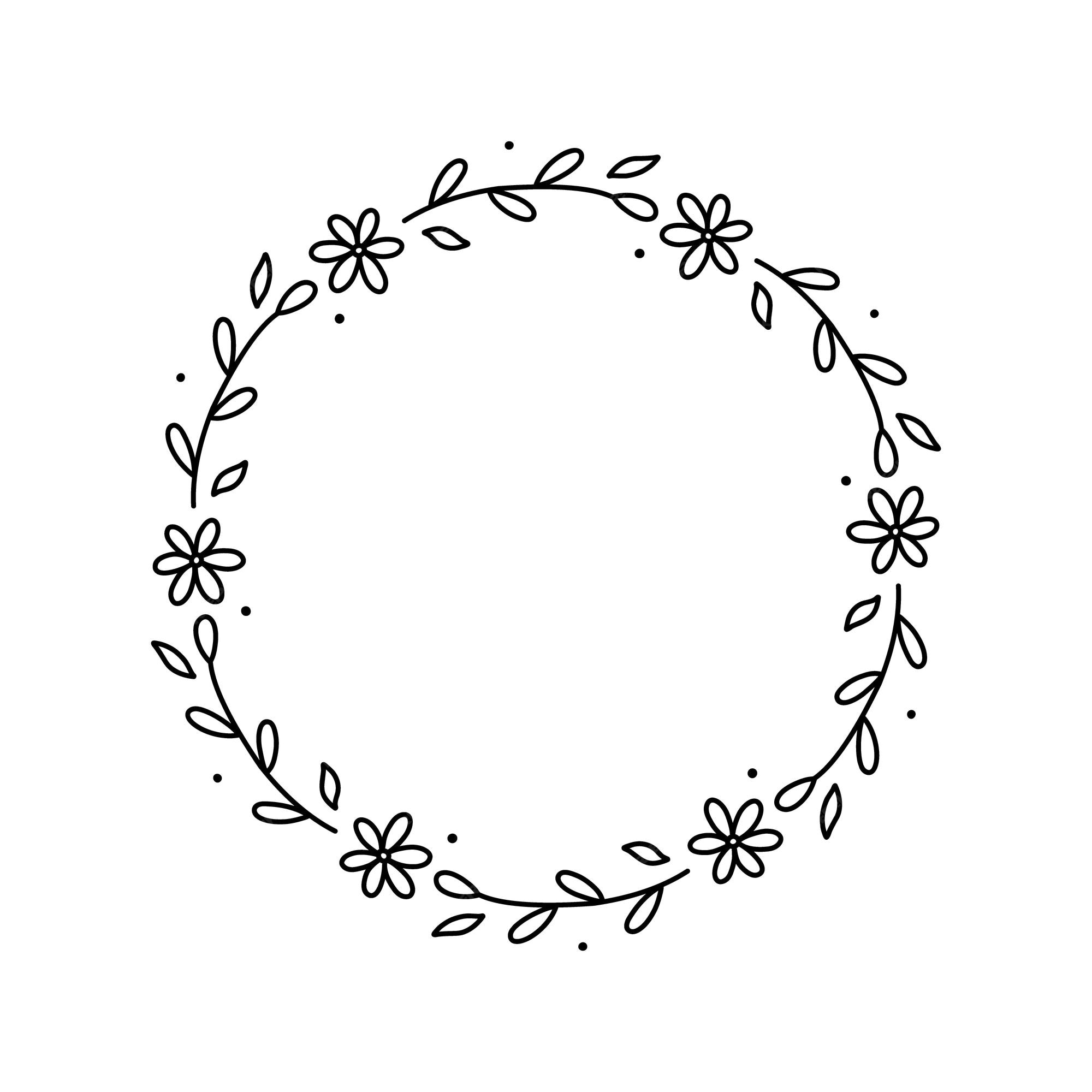 Premium Vector | Spring floral wreath isolated on white background ...