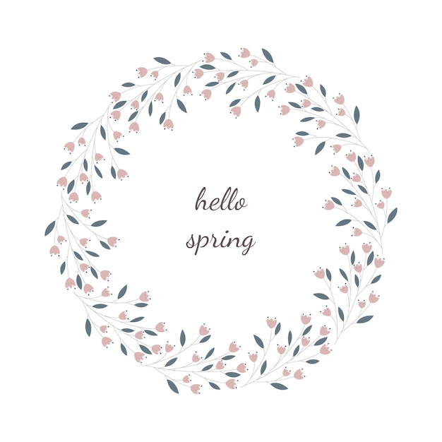 Spring floral wreath