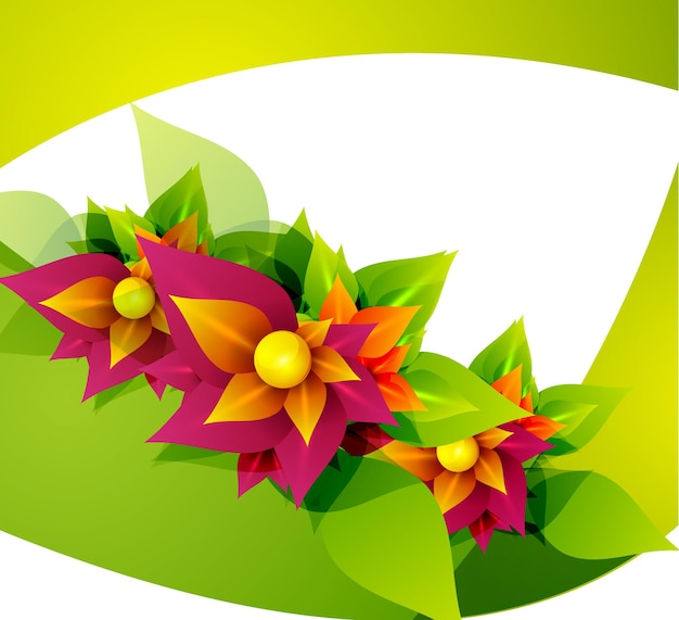 Vector spring flower abstract background