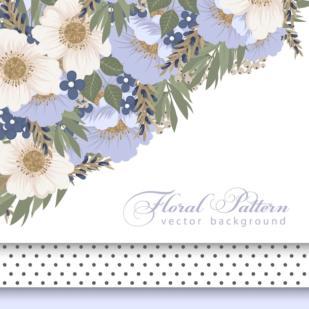 Spring flower boarder - light blue flower