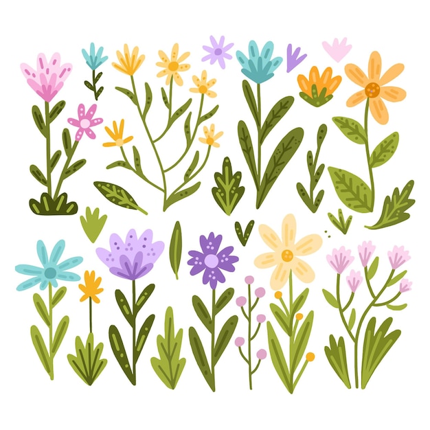 Vector spring flower collection